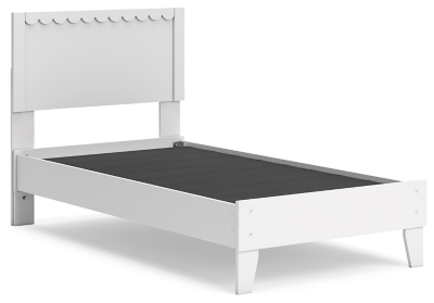 Hallityn Twin Panel Platform Bed, White, large