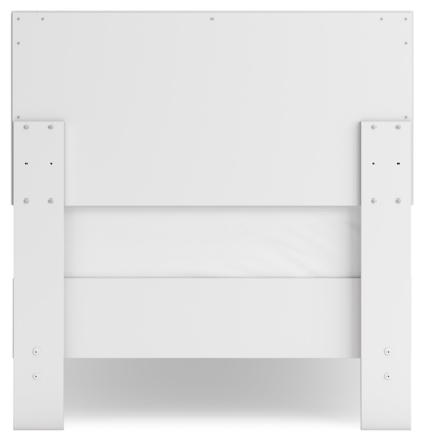 Hallityn Twin Panel Platform Bed, White, large