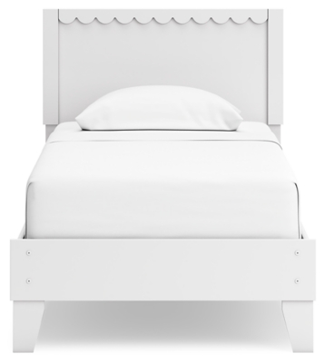 Hallityn Twin Panel Platform Bed, White, large
