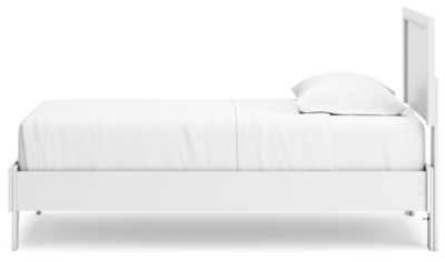 Hallityn Twin Panel Platform Bed, White, large