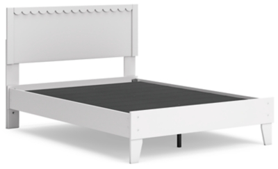 Hallityn Panel Platform Bed, White, large