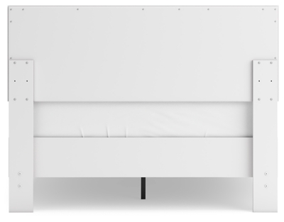 Hallityn Panel Platform Bed, White, large