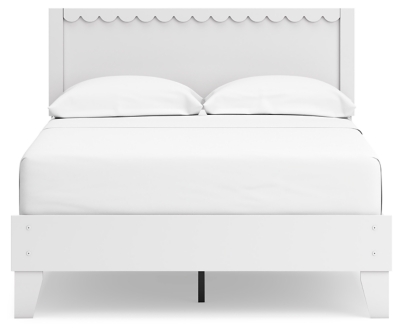 Hallityn Panel Platform Bed, White, large
