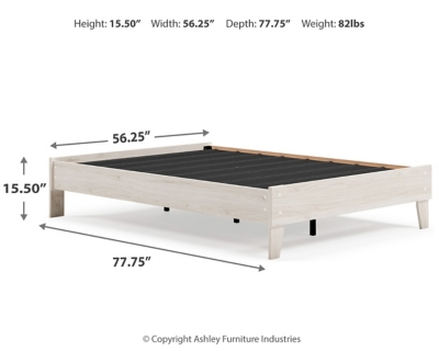 Socalle Full Platform Bed, Light Natural, large