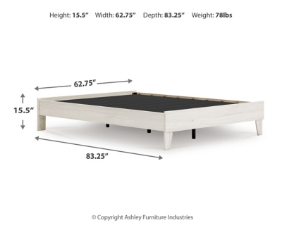 Socalle Queen Platform Bed, Light Natural, large