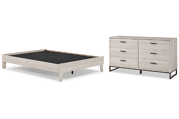 Socalle Queen Platform Bed With Dresser, Tribeca 7 Drawer Dresser Created For Macy S