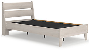 Socalle Twin Panel Platform Bed, Natural, rollover