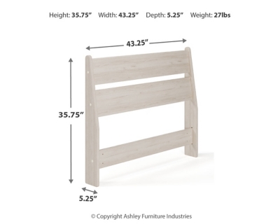 Socalle Twin Panel Headboard, Light Natural, large