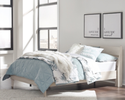 Socalle Full Panel Platform Bed, Natural, rollover