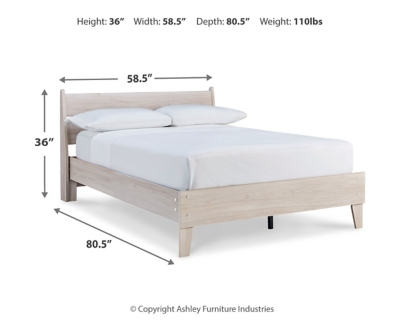 Socalle Full Panel Platform Bed, Natural, large