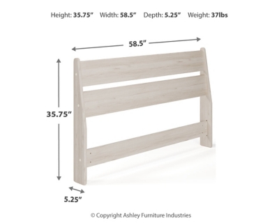 Socalle Full Panel Headboard, Light Natural, large