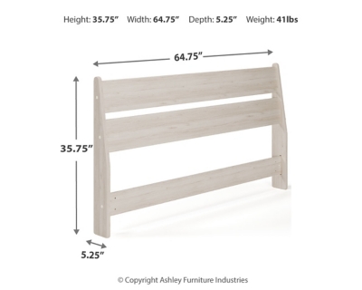 Socalle Queen Panel Headboard, Light Natural, large