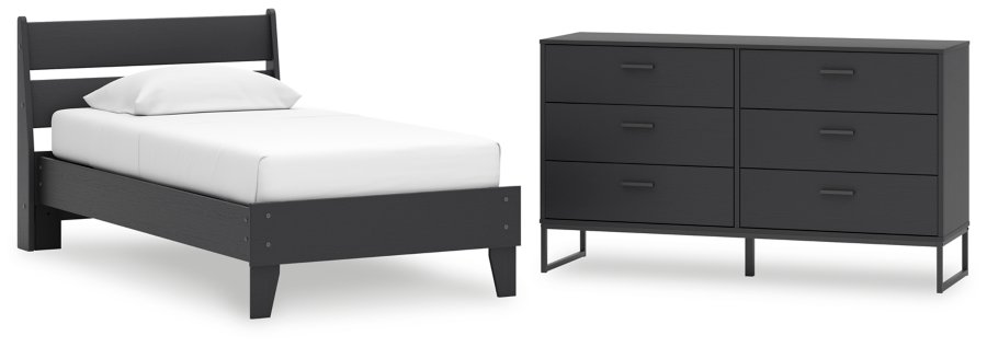 Socalle Twin Panel Platform Bed and Dresser - image 1