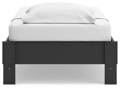 Socalle Twin Platform Bed, Black, large