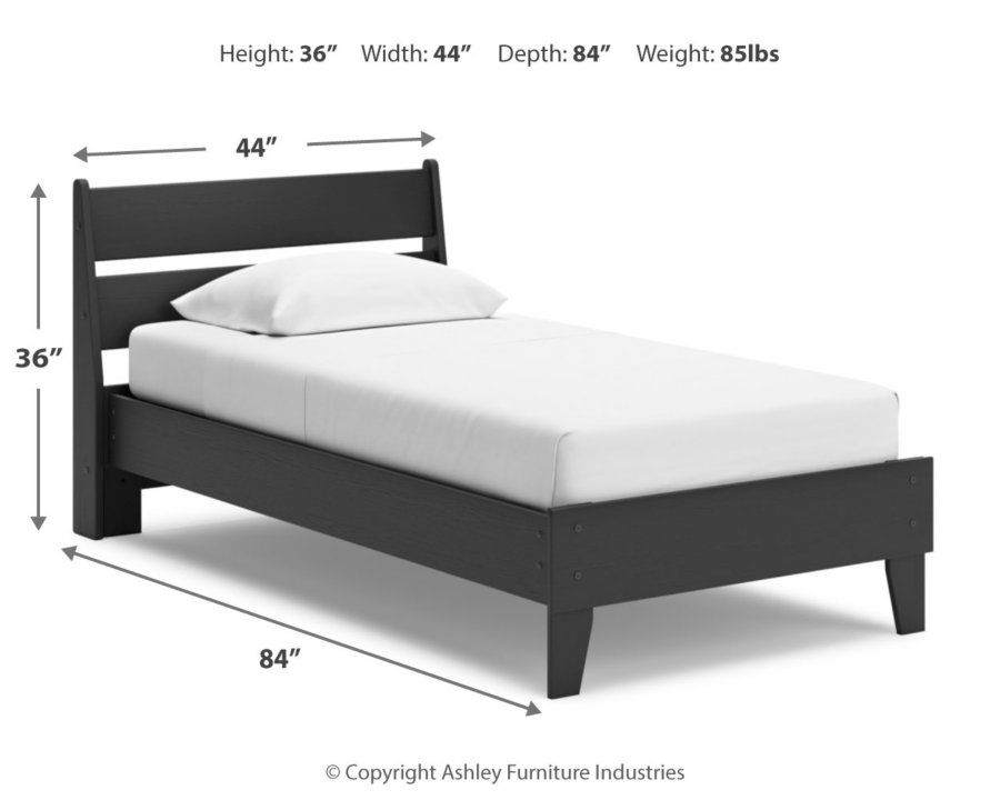 Socalle Twin Panel Platform Bed and Dresser - image 8