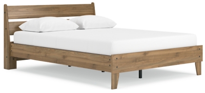 Deanlow Queen Platform Panel Bed, Honey, large