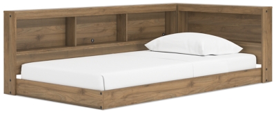 Deanlow Twin Bookcase Storage Bed, Honey, large