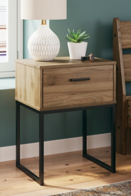 Deanlow Nightstand, Honey, rollover