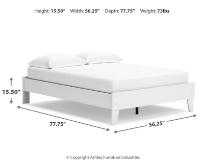 Socalle Queen Platform Bed, Two-tone, large