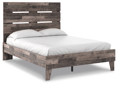 Neilsville Full Panel Platform Bed, Multi Gray