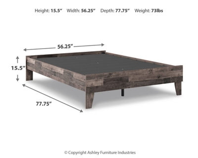 Neilsville Full Platform Bed, Multi Gray, large