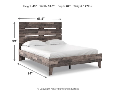 Neilsville Queen Panel Platform Bed, Multi Gray, large