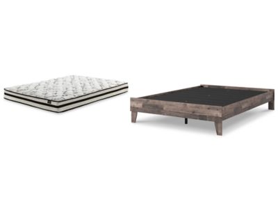 Neilsville Queen Platform Bed with Mattress, Multi Gray, large