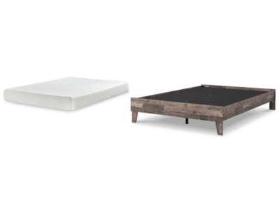 Neilsville Queen Platform Bed with Mattress, Multi Gray, large