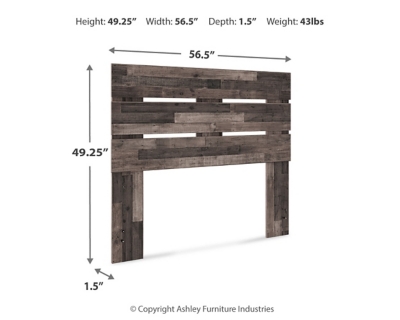 Neilsville Full Panel Headboard, Multi Gray, large