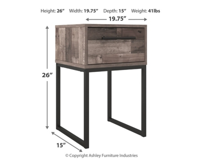 Neilsville Nightstand, Multi Gray, large