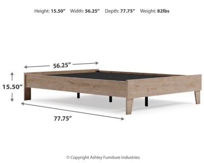 Oliah Full Platform Bed, Natural, large