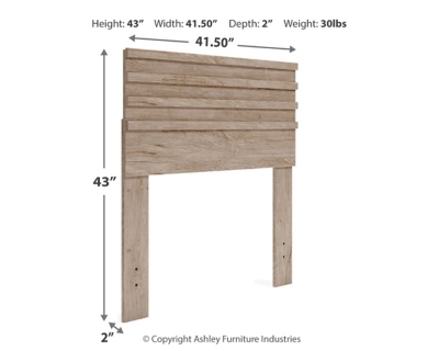 Oliah Twin Panel Headboard, Natural, large