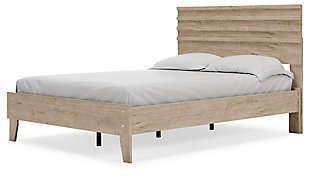 Bringing big style to small living areas, the Oliah full bed is a smart, space-saving choice for those with an eye for contemporary design. Clean-lined profile with understated refinements creates such a simple silhouette that works in so many settings. Best of all, our innovative bed-in-a-box shipping system delivers your new bed right to the door.Complete full bed in a box | Includes headboard, footboard, rails and platform (no additional foundation/box spring needed) | Made of engineered wood and decorative laminate | Dry, light finish with replicated oak grain and authentic touch | Mattress available, sold separately | Assembly required | Estimated Assembly Time: 50 Minutes