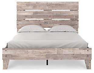 Part beach chic, part urban hip, the Neilsville queen platform bed is everything you dreamed of, at a comfortably cool price. The butcher block, whitewash finish over replicated pine grain lends a richly relaxed aesthetic that suits your sensibility. What an easy-breezy choice for a naturally beautiful bedroom retreat.Complete queen bed in a box  | Includes headboard, footboard, rails and platform | Made with engineered wood (MDF/particleboard) and decorative laminate | Butcher block, whitewash finish over replicated pine grain with authentic touch | Bed does not require additional foundation/box spring | Mattress available, sold separately | Assembly required | Estimated Assembly Time: 50 Minutes