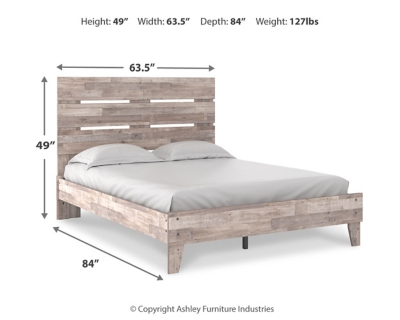 Neilsville Queen Panel Platform Bed, Whitewash, large