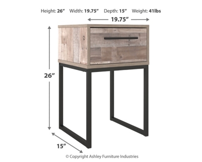 Neilsville Nightstand, Whitewash, large