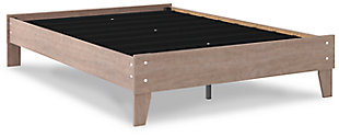 If you’re a fan of clean, crisp and contemporary interiors, rest assured the Flannia full platform bed suits you. The linear profile is enhanced with a warm gray vintage finish with subtle pearl effect over replicated cherry grain. Hard to believe such high style can be so attractively priced.Full platform bed (does not include headboard) | Made of engineered wood (MDF/particleboard) and decorative laminate | Warm gray vintage finish with subtle pearl effect over replicated cherry grain | Bed does not require foundation/box spring | Mattress available, sold separately | Assembly required | Estimated Assembly Time: 30 Minutes