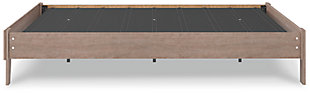 If you’re a fan of clean, crisp and contemporary interiors, rest assured the Flannia queen platform bed suits you. The linear profile is enhanced with a warm gray vintage finish with subtle pearl effect over replicated cherry grain. Hard to believe such high style can be so attractively priced.Queen platform bed (does not include headboard) | Made of engineered wood (MDF/particleboard) and decorative laminate | Warm gray vintage finish with subtle pearl effect over replicated cherry grain | Bed does not require foundation/box spring | Assembly required | Estimated Assembly Time: 30 Minutes