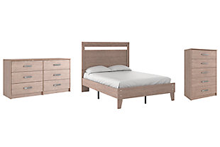 Flannia Full Platform Bed with Dresser and Chest, Gray, large