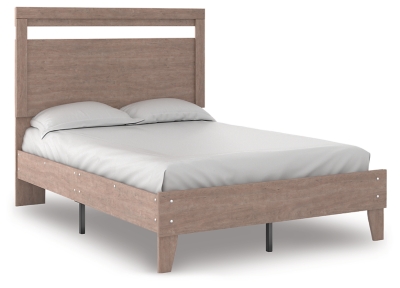 APK-EB2520FB Flannia Full Panel Platform Bed, Gray sku APK-EB2520FB