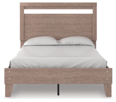 Flannia Full Panel Platform Bed, Gray, rollover