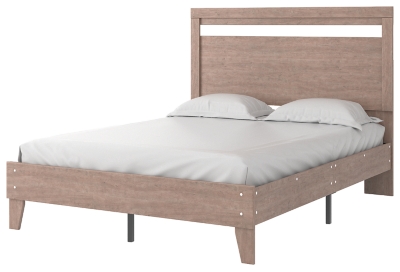 Flannia Queen Panel Platform Bed, Gray, rollover