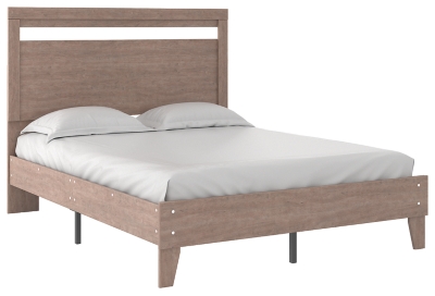 Flannia Queen Panel Platform Bed, Gray