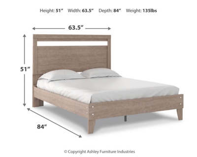 Flannia Queen Panel Platform Bed, Gray, large