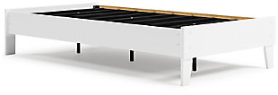 Flannia Twin Platform Bed, White, large