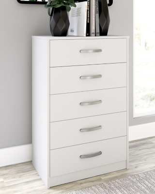 Flannia Chest of Drawers, White, large