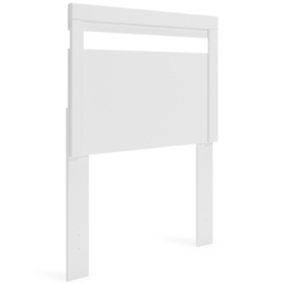 Flannia Twin Panel Headboard, White, large