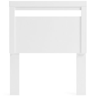 Flannia Twin Panel Headboard, White, rollover