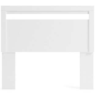 Flannia Full Panel Headboard, White, rollover