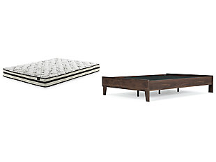 Calverson Full Platform Bed with Mattress, Mocha, large